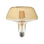 LED Λάμπα E27 T180 8W Filament Amber V-TAC 300° 620lm Θερμό Λευκό 2200Κ – 212790