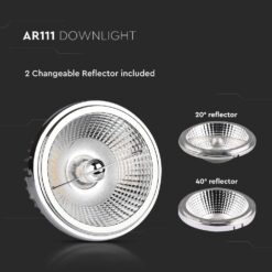 Λάμπα LED Spot  AR111 COB 20W Θερμό Λευκό 3000K 20°/40° V-TAC – 212792