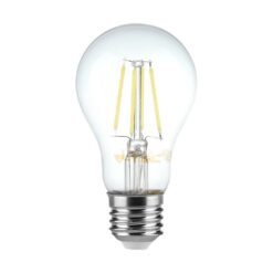 Λάμπα LED E27 A60 Filament 8W θερμό λευκό 3000K γυαλί διάφανο dimmable V-TAC – 212815