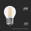 Λάμπα LED Filament E27 G45 6W 6500K V-TAC – 212844VT
