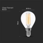 Λάμπα LED E14 Filament 6W 6500K  V-TAC – 212847