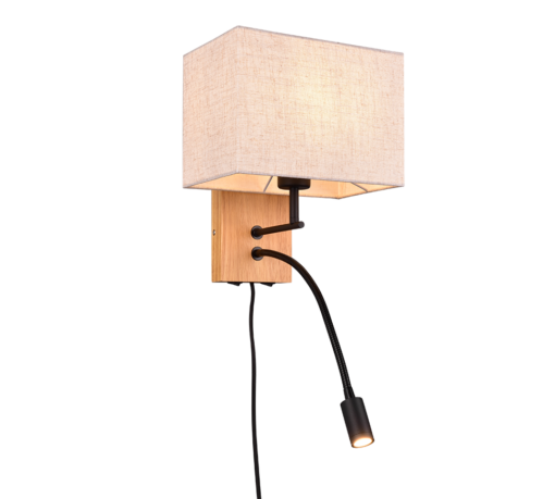 Επιτοίχιο Φωτιστικό Trio Lighting LED 1xE27 Ξύλινου Χρώματος – 212870236