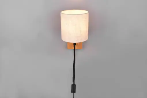 Trio Lighting 212879236 NILAM Φωτιστικό Τοίχου Ξύλο/Λευκό με Reader 3.1W 310lm 3000K + 1xE27