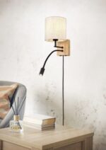 Επιτοίχιο Φωτιστικό Trio Lighting 1xE27 Ξύλινου Χρώματος – 212879236
