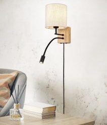 Επιτοίχιο Φωτιστικό Trio Lighting 1xE27 Ξύλινου Χρώματος – 212879236