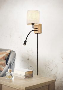 Επιτοίχιο Φωτιστικό Trio Lighting 1xE27 Ξύλινου Χρώματος – 212879236