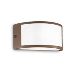 IDEAL LUX Επιτοίχιο Φωτιστικό REX-1 1xE27 IP44 Καφέ Χρώματος – 213217