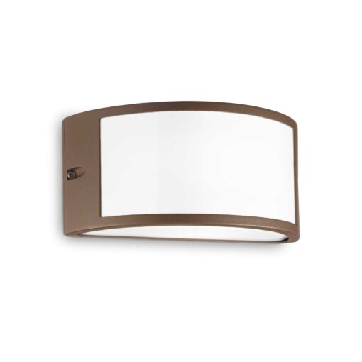 IDEAL LUX Επιτοίχιο Φωτιστικό REX-1 1xE27 IP44 Καφέ Χρώματος – 213217