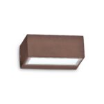 IDEAL LUX Απλίκα Τοίχου TWIN 1xG9 IP44 Καφέ Χρώματος – 213330
