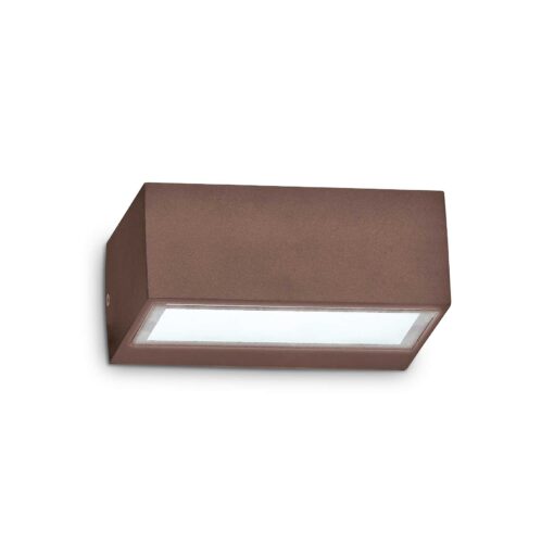 IDEAL LUX Απλίκα Τοίχου TWIN 1xG9 IP44 Καφέ Χρώματος – 213330