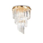 IDEAL LUX Φωτιστικό Οροφής CARLTON 12xE14 Χρυσού Χρώματος – 213507