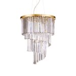 IDEAL LUX Κρεμαστό Φωτιστικό CARLTON 12xE14 Χρυσού Χρώματος – 213521