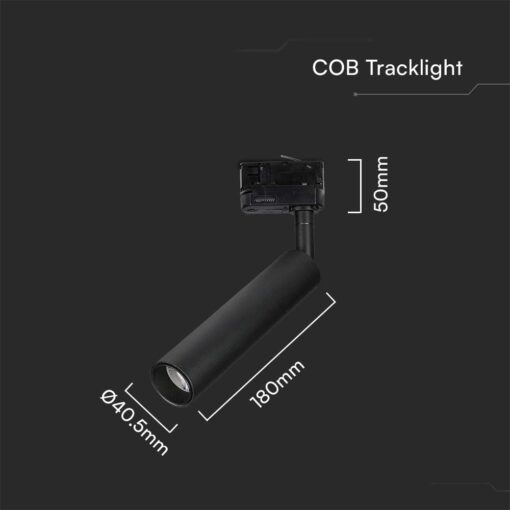 LED φωτιστικό ράγας Samsung COB 7W 3000K Μαύρου Χρώματος V-TAC – 21353