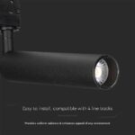 LED φωτιστικό ράγας Samsung COB 7W 3000K Μαύρου Χρώματος V-TAC – 21353