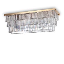 IDEAL LUX Φωτιστικό Οροφής MARTINEZ 8xE14 Χρυσού Χρώματος – 213569