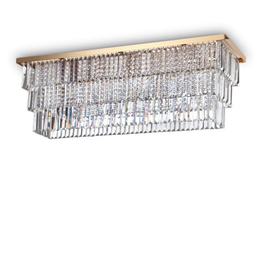 IDEAL LUX Φωτιστικό Οροφής MARTINEZ 8xE14 Χρυσού Χρώματος – 213569