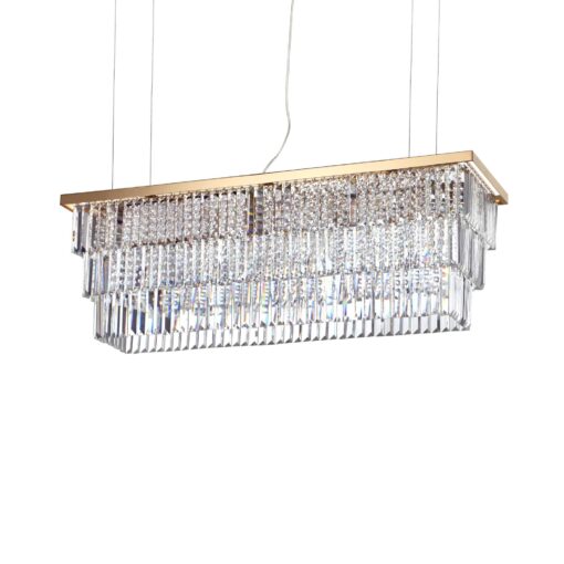 IDEAL LUX Κρεμαστό Φωτιστικό MARTINEZ 8xE14 Χρυσού Χρώματος – 213583