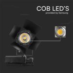 LED φωτιστικό ράγας Samsung COB 33W 4000K Μαύρου Χρώματος V-TAC – 21372