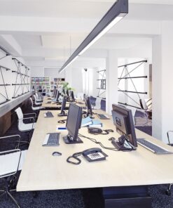 LED Γραμμικό Κρεμαστό Φωτιστικό 120cm Μαύρο 40W V-TAC PRO Samsung Chip 3720lm 120° Φυσικό Λευκό 4000K – 21374