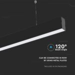 LED Γραμμικό Κρεμαστό Φωτιστικό 120cm Μαύρο 40W V-TAC PRO Samsung Chip 3720lm 120° Φυσικό Λευκό 4000K – 21374