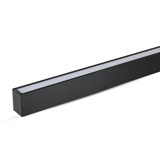 LED Γραμμικό Κρεμαστό Φωτιστικό 120cm Μαύρο 40W V-TAC PRO Samsung Chip 3720lm 120° Φυσικό Λευκό 4000K – 21374