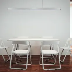LED Γραμμικό Κρεμαστό Φωτιστικό 120cm Ασημί Linkable 40W V-TAC PRO Samsung Chip 3300lm 120° Φυσικό Λευκό 4000K – 21375