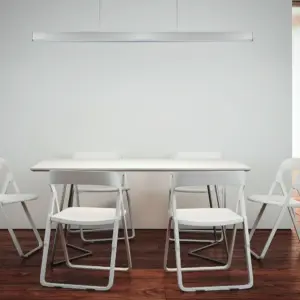 LED Γραμμικό Κρεμαστό Φωτιστικό 120cm Ασημί Linkable 40W V-TAC PRO Samsung Chip 3300lm 120° Φυσικό Λευκό 4000K – 21375