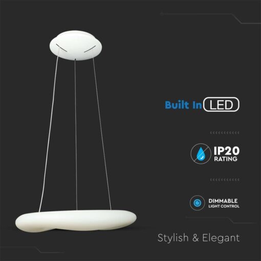 LED ΚΡΕΜΑΣΤΟ ΦΩΤΙΣΤΙΚΟ 36W SMD CCT 3 ΣΕ 1 ΣΤΡΟΓΓΥΛΟ ΣΧΗΜΑ ΜΕ ΔΥΝΑΤΟΤΗΤΑ ΡΥΘΜΙΣΗΣ ΤΗΛΕΧΕΙΡΙΣΤΗΡΙΟΥ V-TAC  – 213959