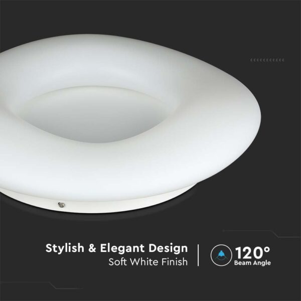LED Φωτιστικό Οροφής 20W Λευκό Dimmable V-TAC με Εναλλαγή Χρώματος με Τηλεχειριστήριο – 213966