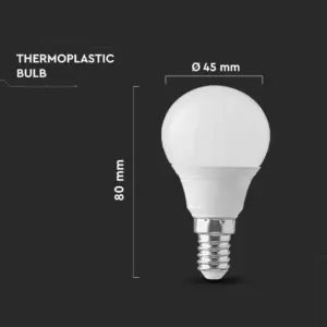 LED λάμπα E14 P45 SMD 3.7W θερμό λευκό 3000K V-TAC – 214123