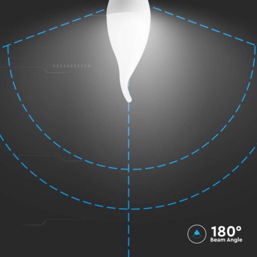 Λάμπα LED E14 κερί φλόγα SMD 3.7W 3000K V-TAC – 214164