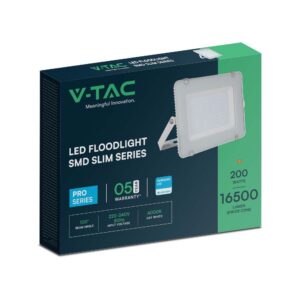 LED Προβολέας 200W V-TAC PRO Samsung Chip 100° 16500lm Λευκός Αδιάβροχος IP65 Φυσικό 4000K – 21420