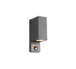 Φωτιστικό Τοίχου Trio Lighting ROYA 2x GU10 Ανθρακί Χυτό Αλουμίνιο IP44, Αισθητήρα κίνησης, Πάνω-κάτω φωτισμός- 214269242
