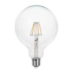 LED Λάμπα E27 G125 6W Filament V-TAC Θερμό 3000K – 214304
