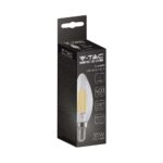 LED Λάμπα E14 4W  Filament V-TAC Φυσικό 4000K – 214413
