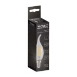 LED Λάμπα E14 4W Φλόγα Filament V-TAC Φυσικό 4000K – 214429