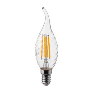LED Λάμπα E14 4W Φλόγα Filament V-TAC Φυσικό 4000K – 214431