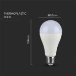 Λάμπα LED E27 A65 SMD 17W  4000K V-TAC – 214457