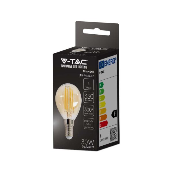 LED Λαμπάκι E14 4W Filament V-TAC Θερμό 2200K – 214499