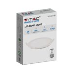 LED Πάνελ Στρογγυλό 6W V-TAC 120° 490lm Ø120 Θερμό 3000K – 214854