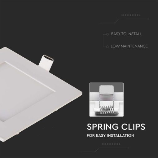 LED Πάνελ Τετράγωνο Χωνευτό 6W V-TAC 6400K – 214865