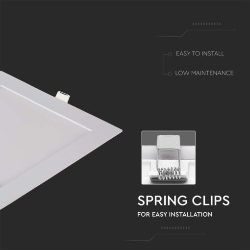LED Πάνελ Τετράγωνο Χωνευτό 18W V-TAC 120° 1400lm 22.5X22.5cm Θερμό 3000K – 214869
