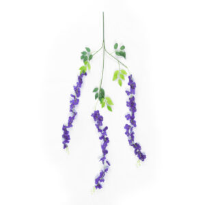 GloboStar® Artificial Garden VIOLET WISTERIA FLOWER BRANCH 21509 Σετ 12 Τεχνητά Διακοσμητικά κλαδιά Βιστέριας Βιολετί Φ45 x Υ120cm