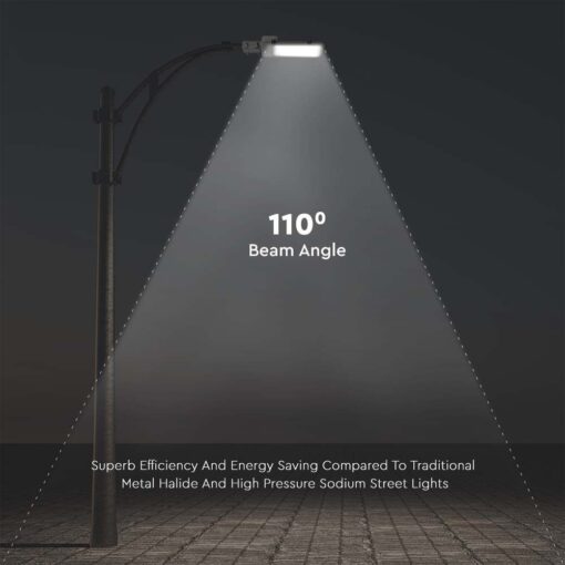 LED Φωτιστικό Δρόμου 50W V-TAC PRO Samsung Chip 110° 5000lm Γκρι Αδιάβροχο IP65 Φυσικό Λευκό 4000K – 215271