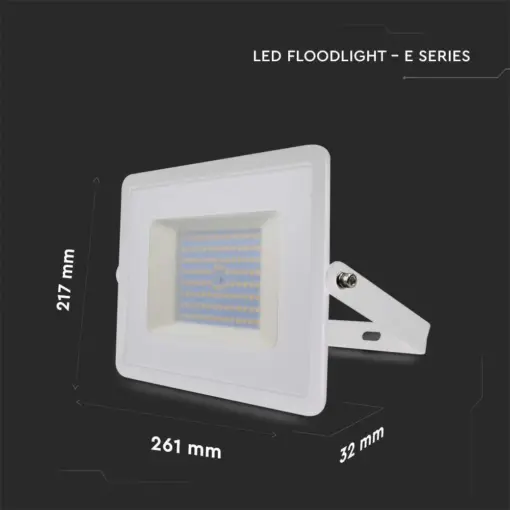 LED Προβολέας 100W Λευκός V-TAC IP65 100° 8700lm Θερμό 3000Κ – 215967