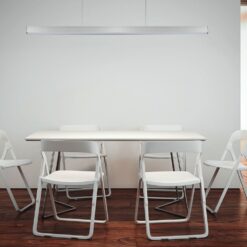 LED Γραμμικό Κρεμαστό Φωτιστικό 120cm Ασημί Linkable 40W V-TAC PRO Samsung Chip 3300lm Ψυχρό Λευκό 6400K – 21601