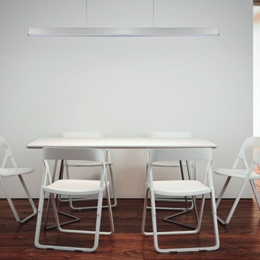 LED Γραμμικό Κρεμαστό Φωτιστικό 120cm Ασημί Linkable 40W V-TAC PRO Samsung Chip 3300lm Ψυχρό Λευκό 6400K – 21601