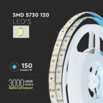 LED Ταινία 18W V-TAC Dimmable 2000lm/m CRI>95 Φυσικό Λευκό 4000K 5 Μέτρα – 212163