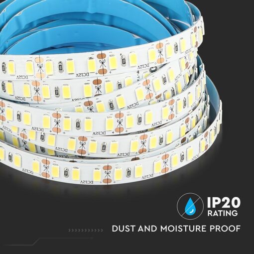 LED Ταινία 18W V-TAC Dimmable 2000lm/m CRI>95 Φυσικό Λευκό 4000K 5 Μέτρα – 212163
