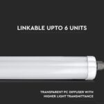 LED Φωτιστικό Τύπου Φθορίου 48W V-TAC 150cm IP65 5760lm Ψυχρό 6400K – 216286